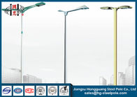 Sekizgen Açık Sokak Işık Direkleri 8m ile 15m 60mm Dia Çift Kavisli Kol