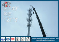 Dört Rulo ile Sıcak Rulo Çelik Q235 Telekomünikasyon Kuleleri Anti - Korozyon