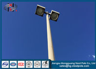 LED Lambalar ile Galvanizli Çelik Poligon Yüksek Direk Taşkın Aydınlatma Direkleri 25m