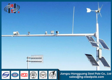 Güneş / Rüzgar Gücü Trafik CCTV Kamera Pole Sıcak Rulo Çelik Q235