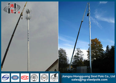 Telekomünikasyon Endüstrisi Çelik Yardımcı Üniteler İç Flanşlı 25 m Yüksek Direkli Direkler